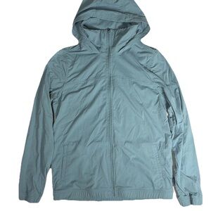 Exofficio Womens Medium 8-10 Full Zip Insect Shield Hooded Hiking Jacket Blue